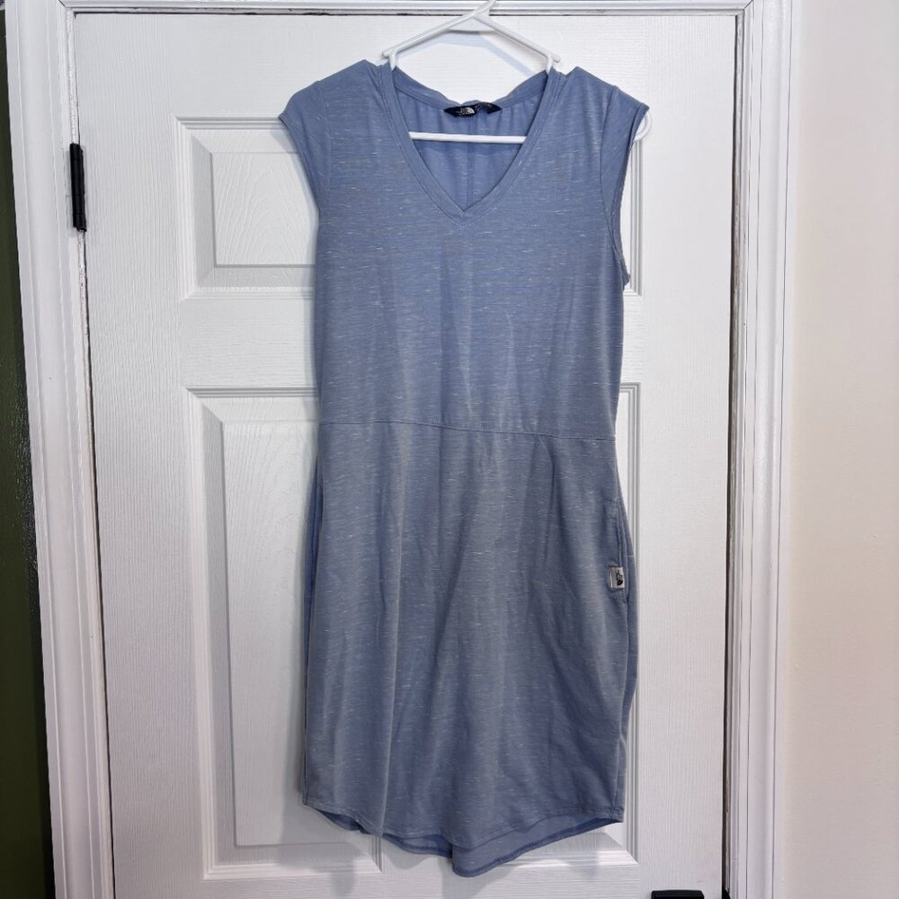 The North Face Blue Cotton Blend T-Shirt Dress Womens Size S/P Style NF0A2WLZ4AZ - Picture 2 of 10